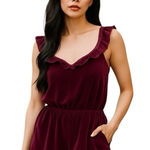 Victoria's Secret Victoria Secret Purple Velvet Romper Size Small Photo 0