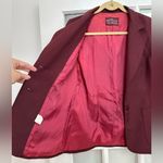 Vintage LEVI STRAUSS 1980’s Blazer Jacket Wine Maroon Color Women’s Size 10 Med Red Photo 2