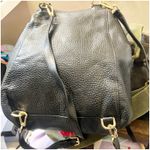 Michael Kors  Viv Black Pebbled Leather Top Handle Drawstring Zipper Backpack Photo 9