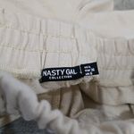 Nasty Gal  Knit Shorts Womens Size 4 PullOn Ivory Beige Drawstring Photo 3