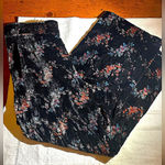 ZARA  Pants  Floral Velvet Boho Wide leg  Size  Small Photo 7