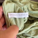 Indah  Body Cory Green Solid Gathered Mini Skirt Photo 1