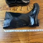 Black Tall Glossy Rubber Rain Boots Size 9 Photo 3