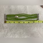 Sterling Silver Peridot Glass bead Bracelet Green Photo 3
