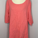 Bryn Walker  Assymetrical Lagenlook Linen 3/4‎ Dress Peach 2XL Photo 0