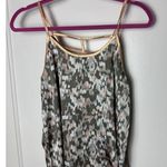 Daytrip Camisole Tank Yop Women's Small Gray Pink Flowy Strappy Spaghetti Strap Photo 1