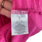 Jason Maxwell  Pink Cotton Blend Eyelet Split Neck Sleeveless Blouse Size L Photo 5
