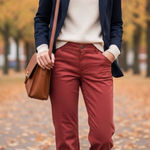 Massimo Dutti Massimo Dutti Trouser Pant 2 Rust Red Business Casual Chino Bottoms 31" Inseam Photo 0