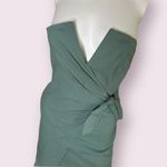 Blue Blush Womens  Las Angeles V Wire Strapless Green wrap Mini summer dress‌ Photo 7