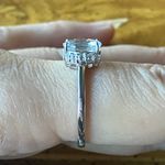 Natural Aquamarine Sterling Silver Ring Size 9 Photo 2