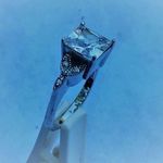 Princess Cut Size 8 Sterling Silver Ring Photo 4