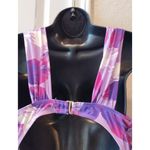 Mynah Swimsuit, Abstract Floral, Purple and Lavender Size L Size L Photo 4