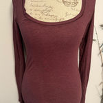 Lululemon  Long Sleeve Scoop Neck Shirt Burgundy Heathered Size Unknown Athletic Photo 0