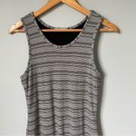 Marine layer Lexi Rib Daytime Midi Dress Gray and Black Stripes Size Medium Photo 3