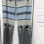 Etro Silk Multi Pattern Straight‎ Leg Pants Black White Blue Size 10 Euro 46 Photo 3