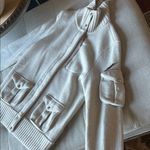 Ralph Lauren Black Label Merino Wool Angora Blend Knit Zip Up Collared Sweater Size M Photo 2