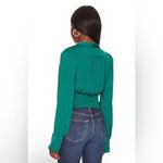 Free People Meet Me There Buttondown in Green Balsam NWT XS Photo 2