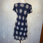 Henri Bendel Vintage 1990's Navy Blue Floral Dress Photo 6