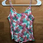 Poof! POOF MEDIUM SPAGHETTI STRAP TANK WITH LEAF Print Photo 5