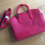 Tote&Carry Faux Snakeskin, Jetsetter 15 inch Laptop Bag, Briefcase, Red, Vegan Red Photo 0