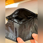 Faded Glory  Black with Gold Thread Crochet Mini Flap Hand Bag‎ Photo 7