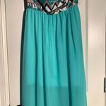 Strapless Sequin Mint Green Dress Mardi Gras Size L Photo 3