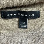 Staccato ‎ Open Front Cardigan Sweater Women's Size Medium Neutral Color Tasseled Photo 3