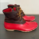 Sperry  Women’s Waterproof Duck Boots Red Brown Leather Fleece Lined Size 8 Photo 2