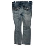 Paisley Sky Women's Distressed Wash Bootcut Jeans Decorative Pockets‎ Size 12 Blue Photo 1