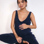 HATCH The Knit Onesie Jumpsuit In Navy Fisherman P Blue Size undefined Photo 0