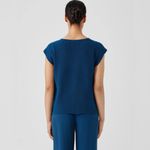 Eileen Fisher  Peruvian Organic Cotton Crepe Vest Size L Photo 1