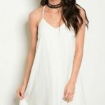 LOVERICHE NWT Sz L Gorgeous Spaghetti Strap Chiffon Slip Dress In Off White Photo 0