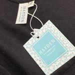 Hayden NEW  LA Black Leopard Puff Sleeve Black Top Women’s Medium Photo 2