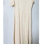 Free People NEW Meadow Tee Maxi Dress Neutral Cream Au Lait Medium Oversize Boho Photo 3