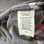 Veronica M Black Red Purple Floral Ruffle Asymmetrical One Long Sleeve Top XS Photo 9