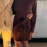 Silk Brown Dress Photo 1