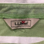 L.L. Bean thick long sleeve green and white striped shirt Size L Photo 4