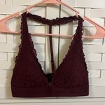 PINK - Victoria's Secret  Lace Bralette - Burgundy Maroon Photo 0