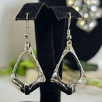 Boutique Silver with Smokey Grey Crystal Nwcklace and Earrings Set Photo 4