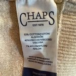 CHAPS  Tan and White Striped Blouse size M Photo 6