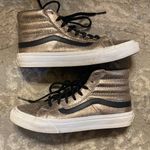 Vans Unisex  metallic gold high top skate shoe Photo 6