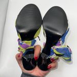 Nine West  Womens 6.5 Fabric Multi Color Print Heeled Pumps Scarf Wrap Sexy Party Photo 5