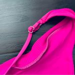 frankie's bikinis Austin Fuchsia Hot Pink Front Knot Tie Ribbed Bikini Top Swim Photo 8