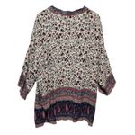 Knox Rose Womens Kimono XXL Cream Floral Paisley Boho Border Festival Hippie Photo 1