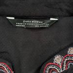 ZARA Embroidered with Ruffles Black and Red Women's Top Size XL (*or Large) Photo 6