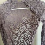 Victoria's Secret Victoria’s Secret lace long sleeve bodysuit size small. Lavender gray color Photo 5