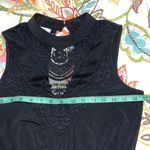 Maurice's Maurice’s XS black jumper button back sheer lace crochet front sleeveless NWT Photo 2
