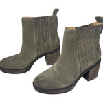 Crown Vintage Capari Bootie size 7M Dark gray/brown suede 3” block heel Brown Photo 0