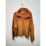 Varley Orange Knit Quarter Zip Long Sleeve Oversized Sweater size Large Photo 2