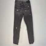 American Eagle  Grey Mom Jeans High Rise Ripped Distressed Minimal Grunge Indie 2 Photo 5